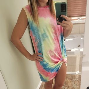 Tie dye swim coverup